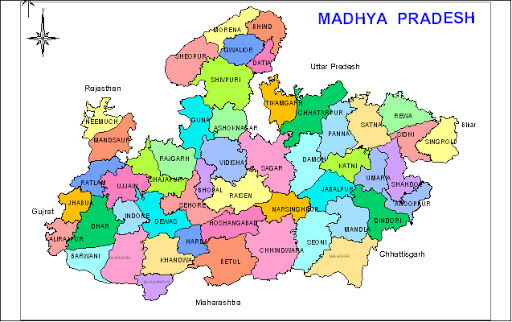 Bharat me Madhya Pradesh ka Pahla Sthan